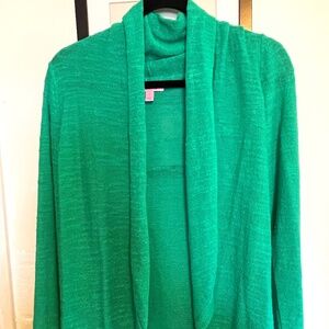 Lilly Pulitzer, Martha Draped Open Front Cardigan, Size Medium, Green